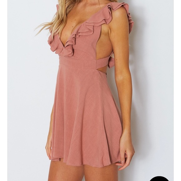 White Fox On My Mind Dress Terracotta Rose - Picture 2 of 3